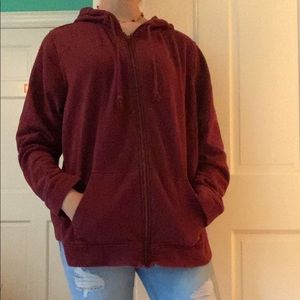 Universal Thread Burgundy Zip-up Hoodie